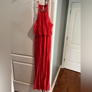 Lily rose coral maxi dress size medium women’s pink summer